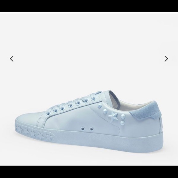 ASH Dazed Low Top Leather Sneakers Light Blue NIB 9 / 39 - Picture 3 of 8